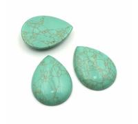 30x40mm Water Drop Shape Cabochon Bead Natural Stone Amethyst DIY Jewelry Pendant Earring Brooches Accessory Chakra Home Decor-Syn-Green Turquoise-20 PCS