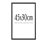 30x45 cm MDF Wood Picture Frame: Acrylic Front with Peel-Off Sheet & Metal Clips - Display Posters, Paper, Photos, Art - Lightweight & Easy Hang