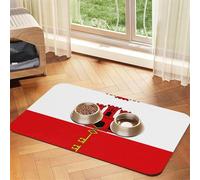 30x45cm Flag of Gibraltar Print Pet Absorbent Feeding Mat - Quick Dry Food Pad/Leather Placemat, for Dog Cat Food Bowl Water