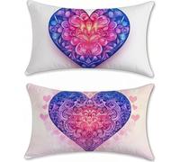 30x50 cm Cushion Covers Love Pillow Cases 2 Pack Purple Sofa Cushion Covers Velvet Pillowcases, Decorative Pillows, Rectangle Throw Pillow, Cushions for Sofa, for Couch Bed Livingroom Bedroom, m-8