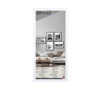 30X8 White Modern Step Picture Frame - Perfect For Posters, Photos And Wall Art - Elegant Home Decor - Ak Frames
