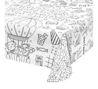 31*43" Happy Birthday Coloring Paper Tablecloth Poster Wall Coloring Tablecloth Animals Drawing Paper Table Cover for Boys Girls Home Birthday Party Kindergarten Classroom Group Activities