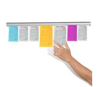 31,5 Inch Aluminum Ticket Holder - 80CM Wall Mounted Check Rack for Office Pubs Ticket Rack Bill Orders Display Rail for Restaurant Bars Kitchen Cafes Ticket Rail Restaurant