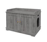 31.5 Inch Wooden Cat Litter Box Enclosures,Hidden Litter Box,Pet House with Barn Door,Large Capacity/Ventilated/Fit Most of Litter Box,for All Kinds of Cats