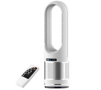 31.5" Tower Fan with Remote,Bladeless Purification Fan,8-Speed Wind,8H Timer,80° Swing