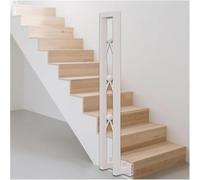 31.5" White Wall-Mounted Wrought Iron Handrail - U-Shaped Stair Railing for Attics/Basements/Garages Indoor Safety Guardrail Durable & Stylish