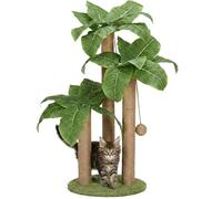 31.5Inch Cat Scratching Post,Cat Scratcher Tree with 3 Scratching Poles & 2 Interactive Dangling Balls,Cats Scratching Posts for Indoor Kitten & Adult Cats (Banana Tree)