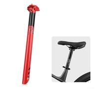 31 6x380mm Bike Seatpost Made from Aluminum Alloy with Dual Bolt Clamp and Rail System for Stable and Adjustable Bicycle Setup (Red)