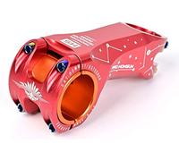 31.8/35mm -17 degrees 90 mm Bike Handlebar Stem Colourful 3D forged alloy CNC Stem Bicycle MTB Stem for Mountain Bike, Road Bike, BMX,Track Bike (Red)