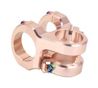 31.8mm Cycling Stem Aluminum Alloy | 35mm Short Mountain Biking Stem for Mountain Biking/Road Cycling/Commuter | CNC Machined Lightweight Handlebar Stem | Enhanced Control & (Ti Color)