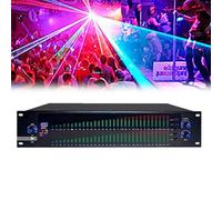 31-Band Audio Digital EQ Equalizer, Stereo Graphic Equalizer, 10 Preset Effects, Automatic Noise Reduction, LED Spectrum Display, for Recording Studio