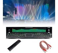 31-Band Digital Audio Stereo Graphic Equalizer, Double 10-Segment Independent Tuning with 12 Rhythm Patterns, Perfect for Musicians and Audio Enthusiasts