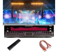 31-band Digital Equalizer, Audio Digital EQ Equalizer, LED Spectrum Display With Remote Control & Audio Cable, Noise Reduction, 12 Rhythm Patterns, for Recording Studio