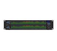 31-Band Digital Equalizer, Dual Channel Stereo Graphic EQ, With LED Spectrum Display, Customize 10 Preset Results, For Home Audio Professional Sound System(Schwarz)