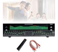 31-Band Digital Equalizer, Professional Digital Audio Stereo Graphic EQ, Bluetooth 5.4 Optical Coaxial Digital Audio Decoding, Noise Reduction, for Recording Studio