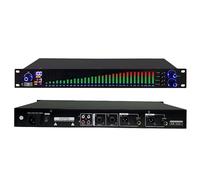 31-Band Digital Equalizer, Stereo 1 Channel Graphic Equalizer with LED Spectrum Display Customize 10 Preset Results and Automatic Noise Reduction, Independent & PC Debugging, for Recording Studio