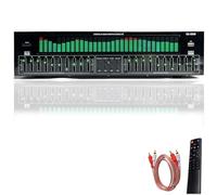 31-Band Digital Equalizer Stereo Audio Spectrum Analyzer, 12 Rhythm Patterns, with Bluetooth Remote Control Noise Reduction for Home Studio Car Music Systems (1PCS)