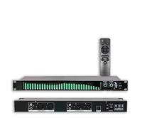 31 Band Digital Equalizer, Stereo Graphic Audio Equalizer with 21 Preset Effects, Low/Mid/Treble Adjustment, Automatic Noise Reduction, 1U Rack Mount for Recording Studio