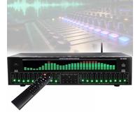 31-Band Digital Equalizer with Bluetooth 5.4, Optical & Coaxial Decoding, 12 Rhythm Patterns & Noise Reduction - Professional Stereo Graphic EQ for Stage & Studio