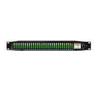 31 Band Digital Equalizer with Spectrum Display, 2U Rack Mount DSP EQ, 10 Preset Effects,high/mid/low Frequency Adjustment,for PA Speaker Management,Black