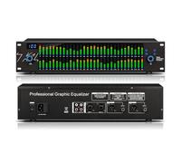 31 Band Digital Graphic Equalizer, Audio EQ, High/Mid/Bass Adjustment, Stereo Sound Processor for Home KTV, Recording Studio