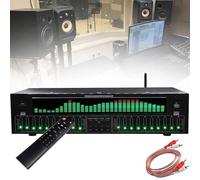 31-Band Digital Graphic Equalizer, Hi-Fi Stereo Audio Processor with 12 Rhythm Patterns, for Home Car Studio Sound Enhancement