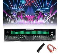 31-Band Digital Graphic Equalizer with Remote Control, Studio Stereo EQ, Noise Reduction Functionality, LED Spectrum Analyzer, 12 Rhythm Patterns