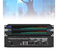 31-Band Graphic Equalizer, LED Digital EQ with Noise Reduction, Metal Case, 10 Preset Memory Storage for Stage Performances, Recording Studios, Conferences