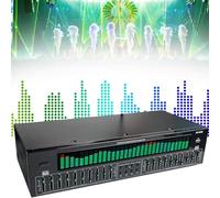 31-Band Graphic Equalizer with Remote & Audio Cable, 12 Rhythm Patterns, Noise Reduction, LED Spectrum Analyzer for Home Audio