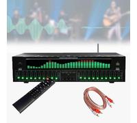 31-Band Professional Digital Audio Equalizer, Dual 10-Band Lossless Tuning, Bluetooth 5.4, Optical Coaxial Decoding, 12 Rhythmic Modes, Remote Control for Studio Use