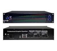 31-band stereo digital equalizer, EQ audio graphic equalizer, LED spectrum display, DSP processing chip and noise reduction, 10 preset effects, high, medium and bass adjustment (Double 31 segments)