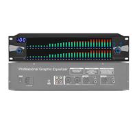 31-Band Stereo Graphic EQ, Professional 2-channel, 10 Preset Effects and Low/mid/treble Independent Adjustment, Output HD Sound Quality, for Recording Studio