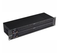 31-Band Stereo Graphic Equalizer, Audio Stereo Graphic Equalizer, Dual Channel Professional DJ Equalizer with Low/mid/treble Independent Adjustment and LED Light Display, for Home Audio
