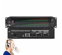 31-Band Stereo Graphic Equalizer with Noise Reduction, 10 Presets, Auto Feedback Killer & Independent Bass/Mid/Treble Control for Live Performance & Studio