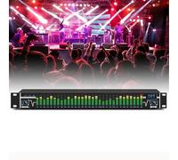 31-Band Stereo Graphic,Professional Graphic Digital Equalizer with LED Spectrum Display,10 pre-stored effects, Dual Channel Synchronized Control, For Professional Sound, Ktv Stage Performance black