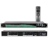 31 Bands Digital Equalizer, Stereo Graphic Audio Equalizer, with Spectrum Display Light, 21 Preset Effects, Automatic Noise Reduction, 1U Rack Mount, for Recording Studio