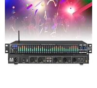 31 Bands Graphic Equalizer, Audio Spectrum Analyzer, 10 Preset Effects, Low/Mid/Treble Independent Adjustment Digital Audio Equalizer for Recording Studio