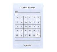 31 Day Challenge Daily Planner Notebook Comprehensive Organizers for Habits Building with Paper Various Applications Task Management Book