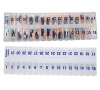 31 Day Once-a Day Monthly Pill Planner Organizer w/Removable Lid for Easy Loading - Large Compartment Pill Box Stores Medications for Entire Month (Clear - 2 Pack)