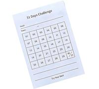 31 Day Trackers Notebook Multipurpose 31 Day Diary for Personals Development Daily Goal Habits Formation Recycled Paper Habits Formation Journal Planner