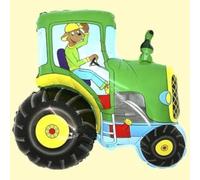 31 Inch Green Tractor Shaped Foil Balloon CS102