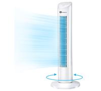 PureMate 31-inch Tower Fan with Oscillating & Aroma Function, 3 Adjustable Speeds, Ultra- Quiet Cooling and Powerful 60W Motor PureMate White One Size