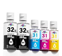 31 Ink Bottle Set Compatible for HP 32XL Black Ink Bottle Replacement for HP Smart Tank 6001 5101 5000 7602 7301 651 7001 7002 5102 7300 7302 5103, Smart Tank 32XL for Plus 551 570 580 750 Printers