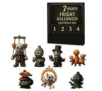 31 Nights of Fright Halloween Advent Calendar 2025, Countdown Box with Scary Doll Collectible Horror Figures, Mini Hanging Charms Spooky Decorations for Halloween Countdown
