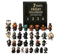 31 Nights of Fright Halloween Advent Calendar Box 2025,Halloween Spooky Advent Calendar Gift Boxs,with Horror Figurines,Horror Doll,Scary Ornament & Hanging Charms (7 Days)
