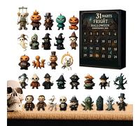 31 Nights of Fright, Halloween Countdown Box With Figurines, 2025 Halloween Countdown Calendar Calendars, Scary Doll Collectible Horror Figures, Hanging & Mini Decorations