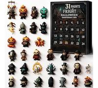 31 Nights Of Fright - Halloween Countdown Box With Figurines, 31pcs Surprise Action Figures Toy Advent Calendars, Scary Doll Collectible Horror Figures, HangingCharms & Mini Decorations For Kids