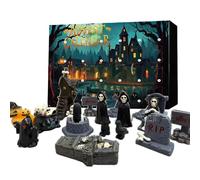 31 Nights of Fright, Halloween Countdown Box with Figurines, Halloween Advent Calendar, Scary Doll Collectible Horror Figures, HangingCharms & Mini Decorations,Halloweens Decorations Surprise (B)