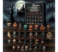 31 Nights of Fright - Halloween Countdown Calendar 2025 with Horror Figurines, Spooky Advent Calendar Gift Box, 31 Days of Creepy Dolls, Hanging Charms & Mini Decorations for Halloween Party & Collect