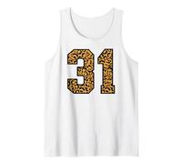 31 Number Leopard Thirty-One Team Sports Varsity Matching Tank Top